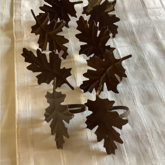 NWOT BROWN METAL LEAF NAPKIN HOLDERS - Picture 3 of 4